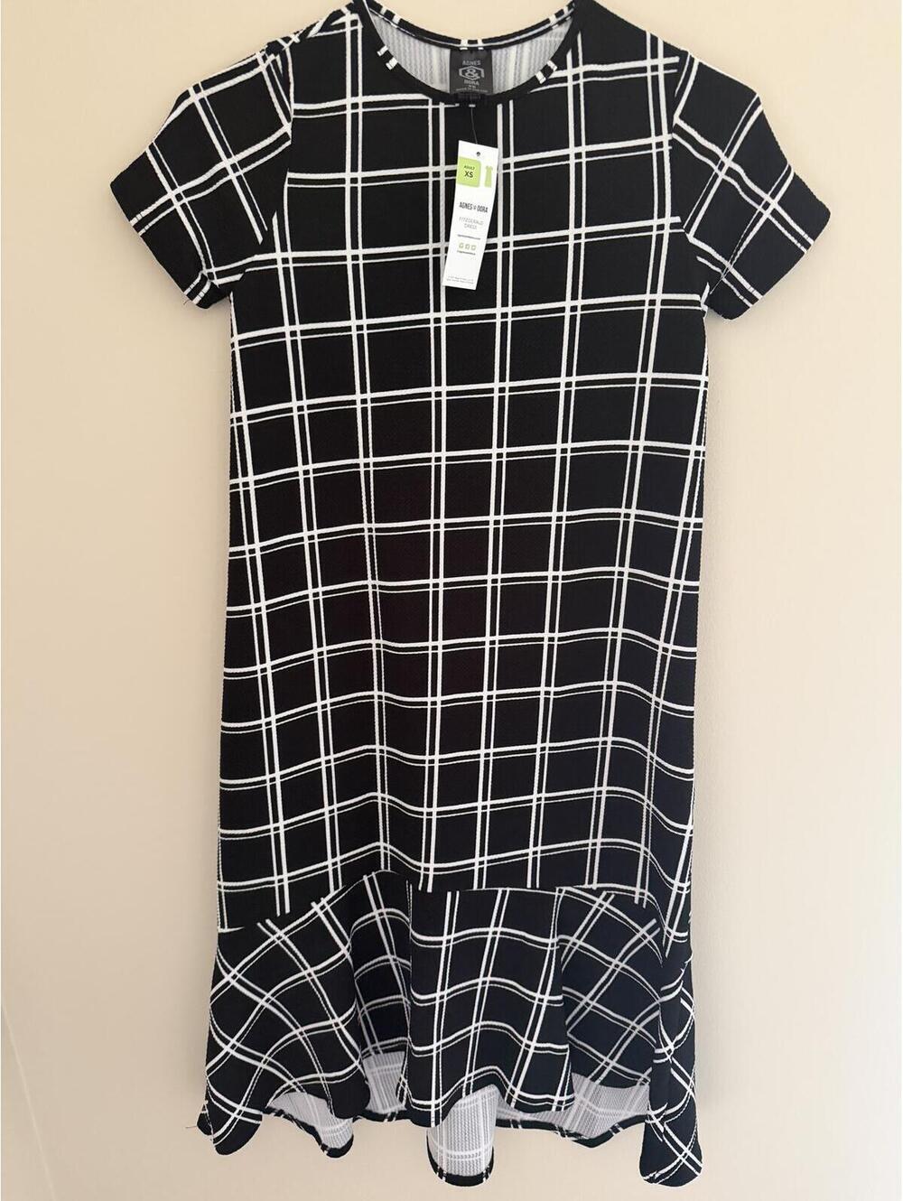 XS/S Agnes & Dora NWT black & white midi dress